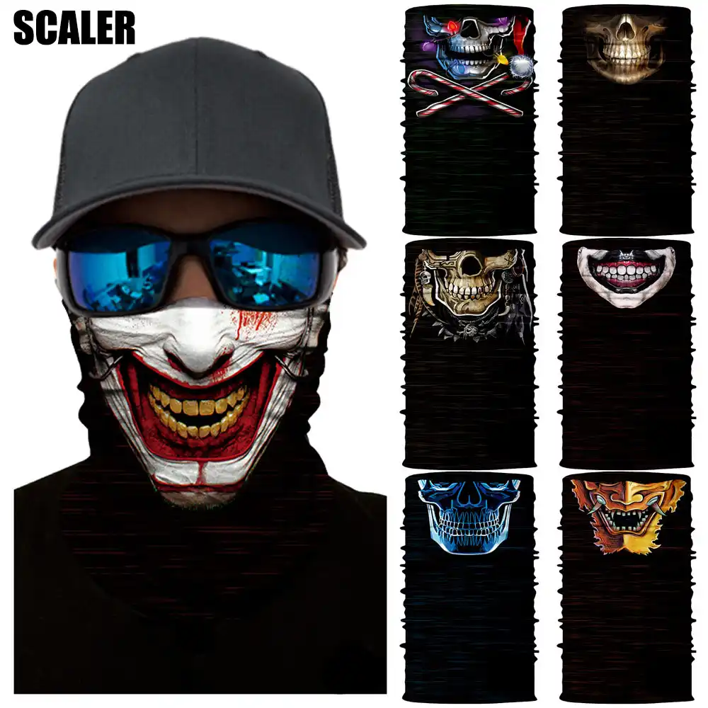 3D Ski Balaclava Joker Facemask Ghost Durag Mask Mascara Motorbike Ski