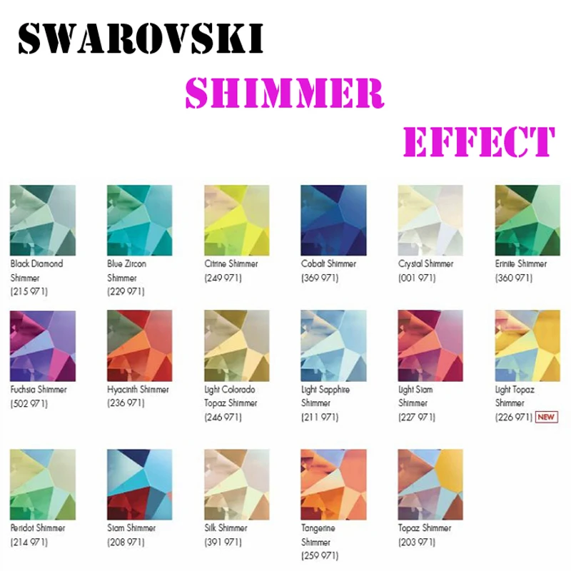 Эффект Swarovski элементы черный бриллиант Shimmer(215 прокладка)(ss5-ss30)(без горячей фиксации) плоские с задней стороны Хрустальные Стразы DIY