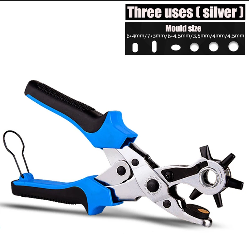 

Multifunctional punch pliers. tool.Revolving Leather.Punch tool . Button. rivet. Eyelets.Belt Puncher Punch Round Hole
