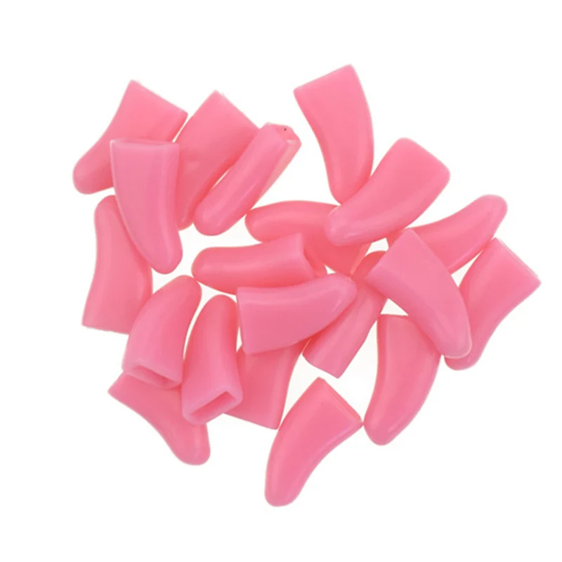 Light pink 105 шт гвоздей для ухода за кошкой, покрытие для ногтей, лапа, коготь котенка, колпачки для домашних собак, силиконовый гвоздь для защиты с бесплатным клеем и аппликатором - Цвет: Light pink
