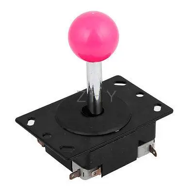 

Pink Ball Top Knob 360 Degree 4 Way Arcade Game Joystick AC 250V 15A