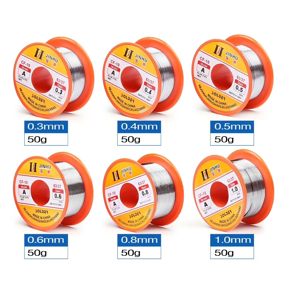 50 г 0,3 мм 0,4 мм 0,5 мм 0,6 мм 0,8 мм 1,0 мм 63/37 Оловянная свинцовая канифоль ядро припой проволока для электрического ремонта, ремонт ИС