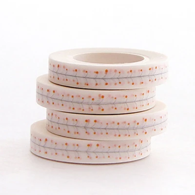 0.7cm*10m Heart Kawaii Washi Tape Decoration Scrapbooking Papeterie Autocollant Masking Tape School Supplies Sticker Stationery 01