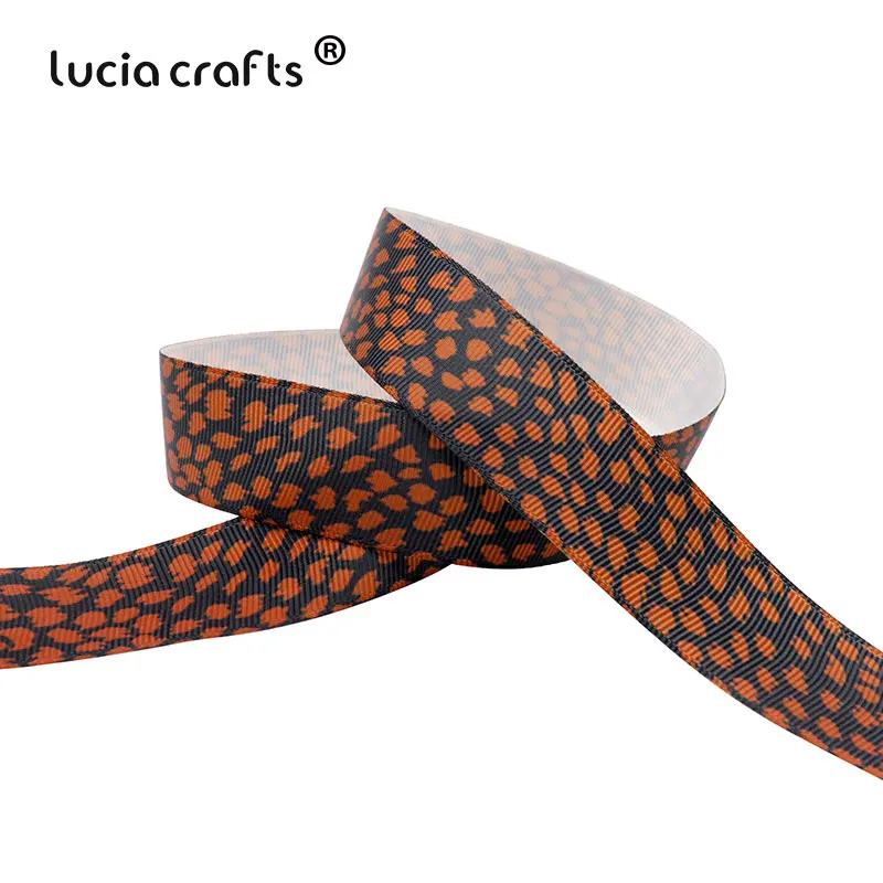 Lucia Crafts 5 ярдов/партия 25 мм печатные ленты для женщин бант ремесла одежда