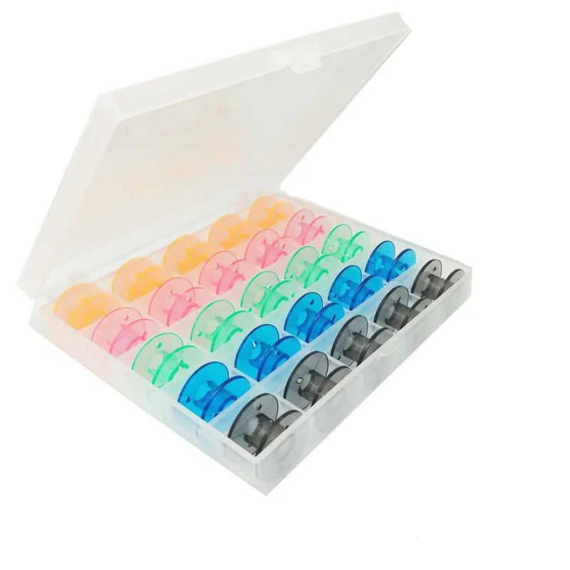 

25Pcs/Set Empty Bobbins Sewing Machine Spools Colorful Bobbins Spool for Brother Janome Singer Elna Sewing Machine 5BB5560