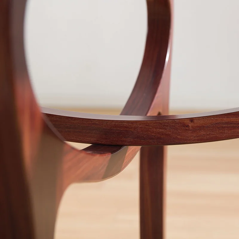 Antique furniture suitable for the living room solid wood tea table round retro wooden self-contained end table coffee table