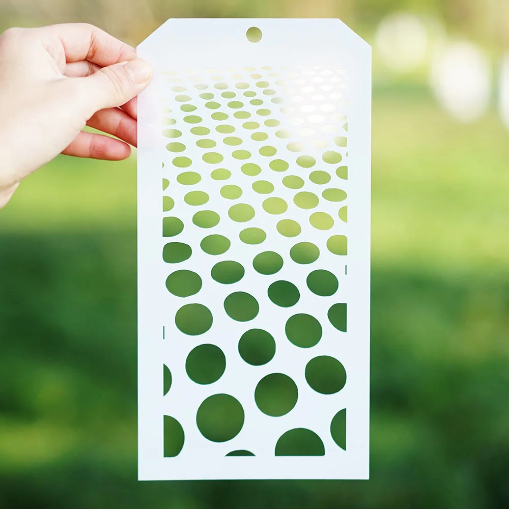 

12*24 cm Vertigo Seamless Polka Dot Stencil for Scrapbooking Painting album Card Making Craft Decorative Embossing Template
