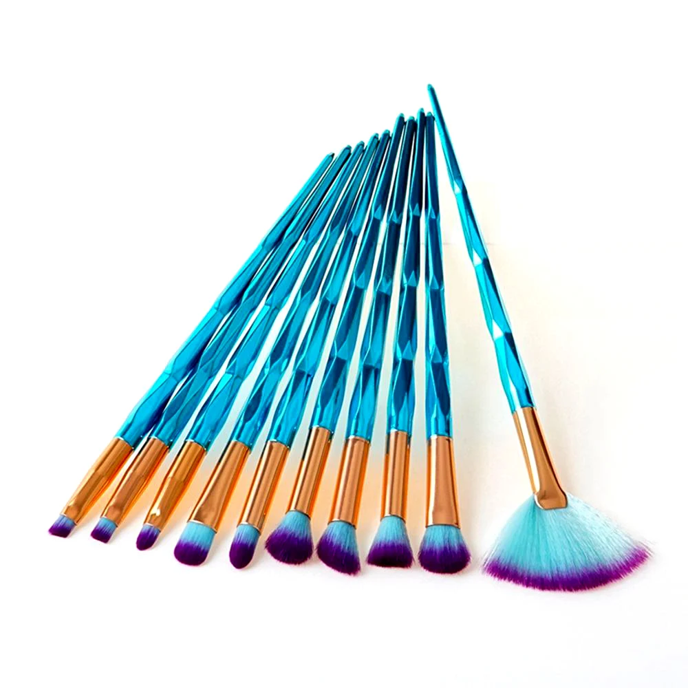 

4Pcs/Set High Quality Makeup Brushes Facial Foundation Eyeshadow Contour Lip Powder Cosmetic Makeup Brushes Kit Green Color