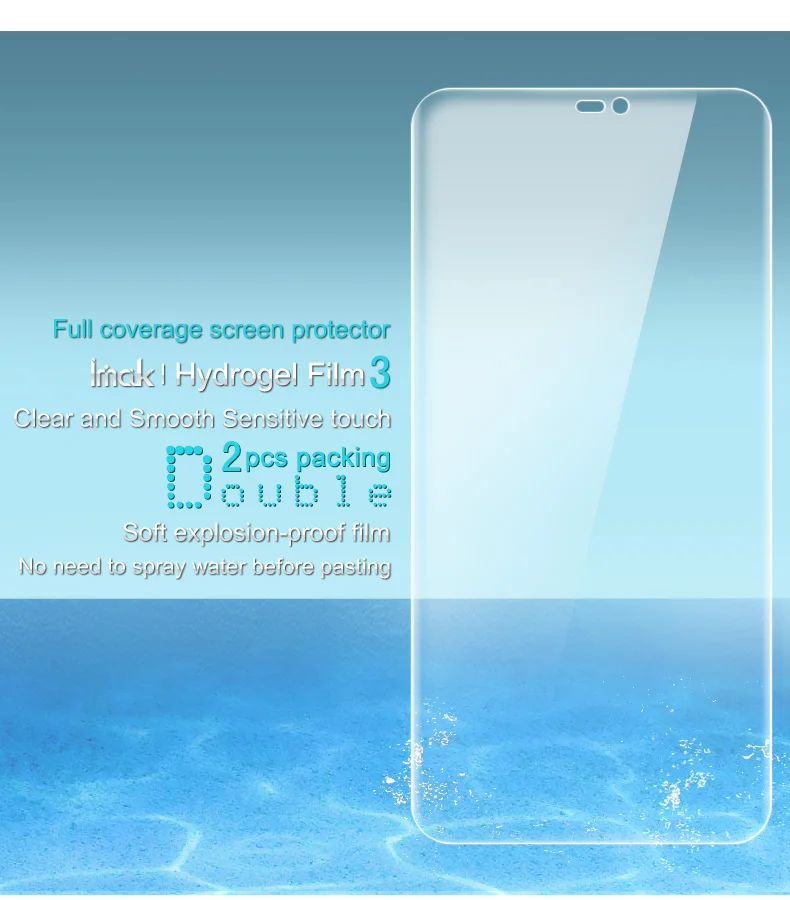 IMAK для Oneplus 7 Pro 6 6T Hydrogel III защитная пленка для экрана 2 шт. мягкая защитная пленка с полным покрытием для задней и передней панели