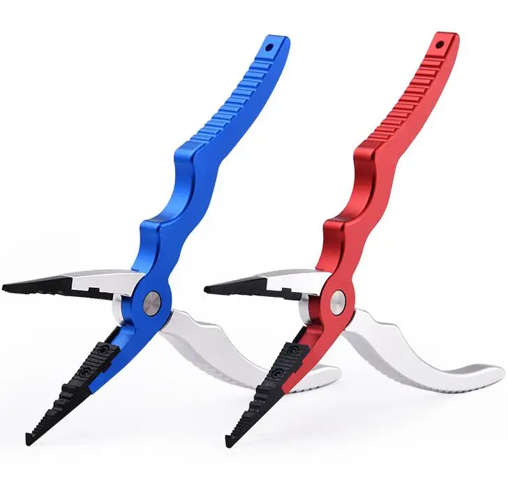 

Aluminum Alloy Fishing Pliers Split Ring Cutters Fishing Holder Tackle with Sheath & Retractable Tether Combo Hooks Remover