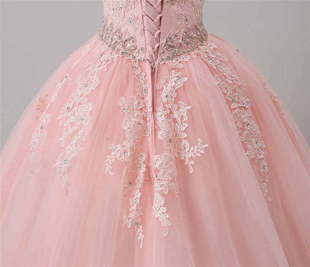 Bealegantom Черпак Бальные платья бальное платье с бисером аппликации сладкий 16 платье Vestidos De 15 Anos QA1312