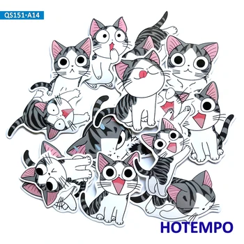 

14pcs Cartoon Cute Sweet Cat Stickers for Girl Children Letter Diary Scrapbooking Mobile Phone Laptop Skateboard Bike Stickers