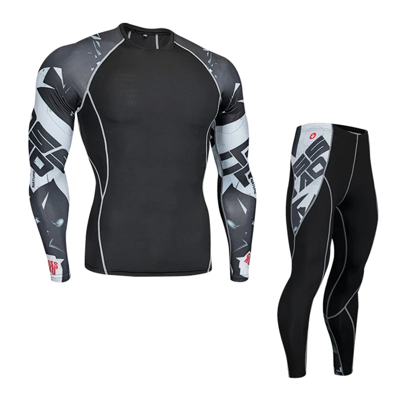Goedkoop Motorfiets Mannen Thermo Underwears Pakken Set Motorfiets Ski euml;n Winter Warm Base Lagen Strakke Lange Tops amp; Broek Thermisch Ondergoed