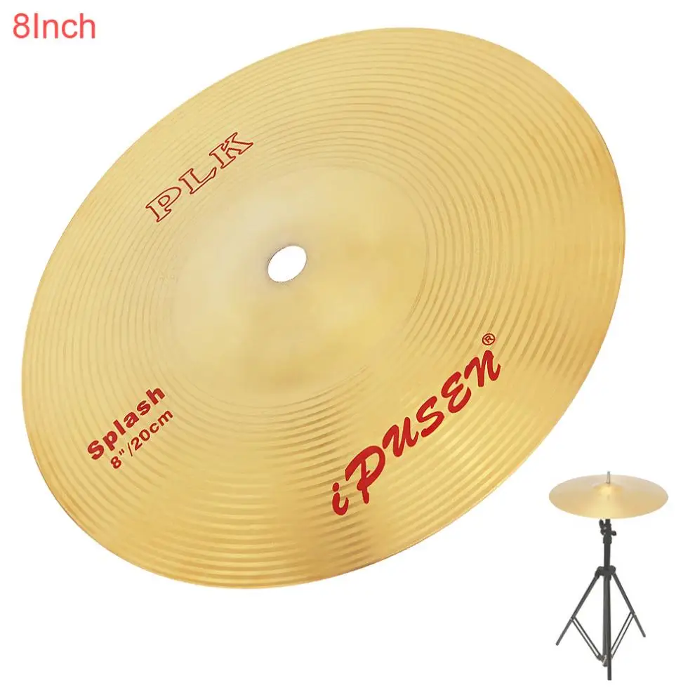 

8 Inch Beginners Players Brass Alloy Splash Crash Cymbal Drum for Percussion Instruments