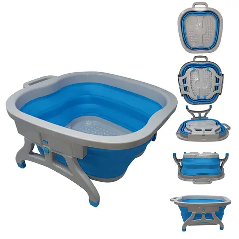 Banho de pé Balde de Borracha de Plástico Grande Banheira Dobrável Embeber Bacia Pedicure Massagem Imersão Quente Spa Banheiro pé Pés