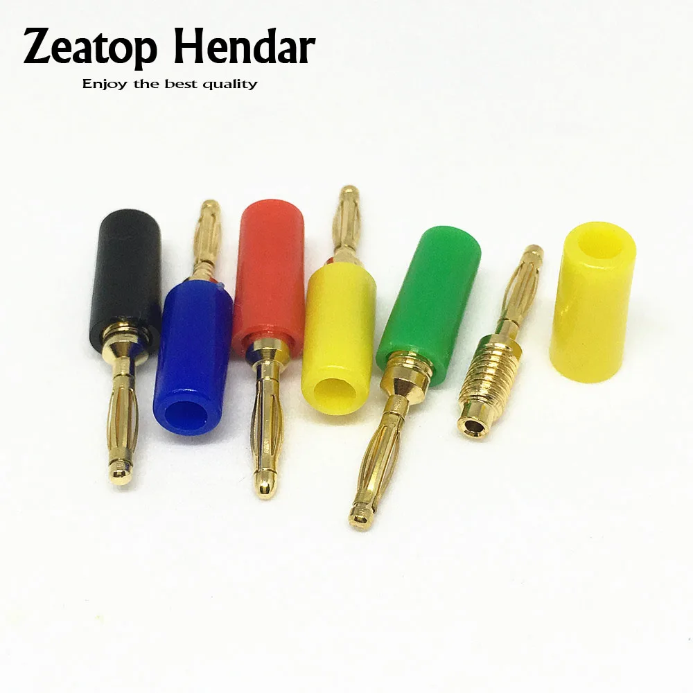100Pcs Gold Plated Mini 2mm Copper Banana Plug Jack For
