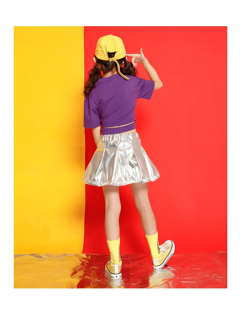Girls boutique outfits 4 6 8 10 123 14 16 18 Years hip hop T shirt dance costume kids jazz Summer baby girls clothing set (10)