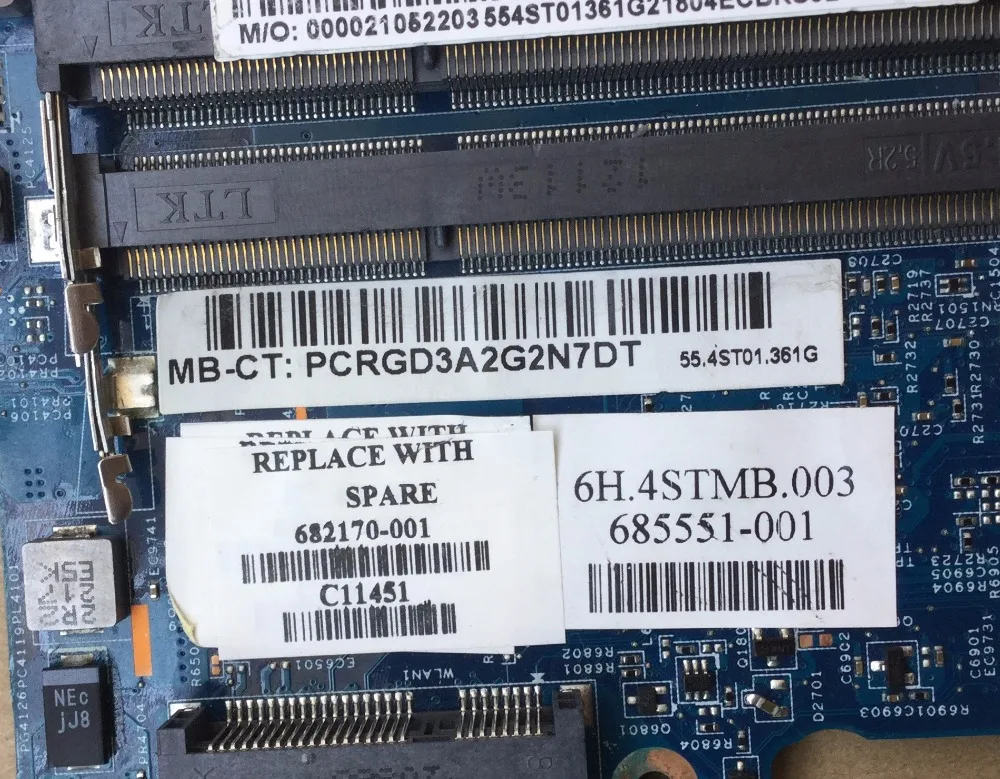 682170-501 شحن مجاني كمبيوتر محمول اللوحة 682170-001 لإتش بي جناح DV6 DV6-7000 630 متر/2 جرام الكمبيوتر الدفتري systemboard 100% اختبار
