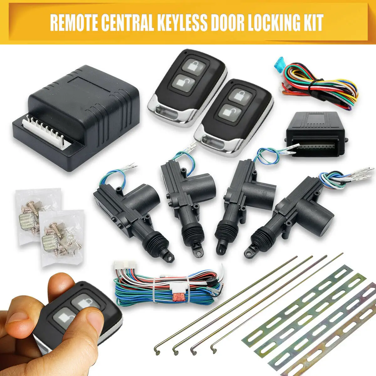 

Car 4 Door Central Lock Actuator Auto Locking Keyless Entry System Remote Kit