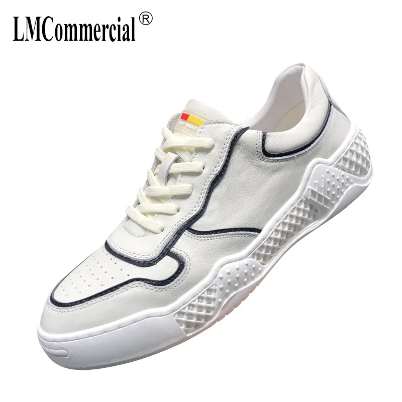 

Spring Summer white soft bottom casual shoes men genuine leather men designer sneakers breathable men casual shoes cowhide