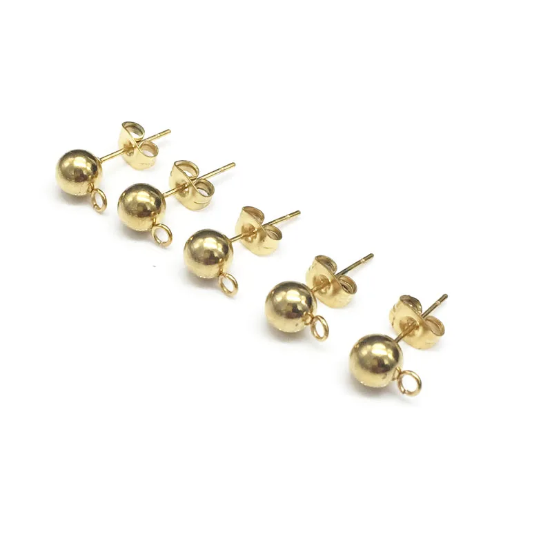 50PCsStainlessSteelPinStudEarringBasicNeedlePostStoppersForFashionWomenEarringDIYAccessoriesForJewelry