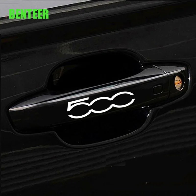 

4pcs Car door handle sticker for fiat 500