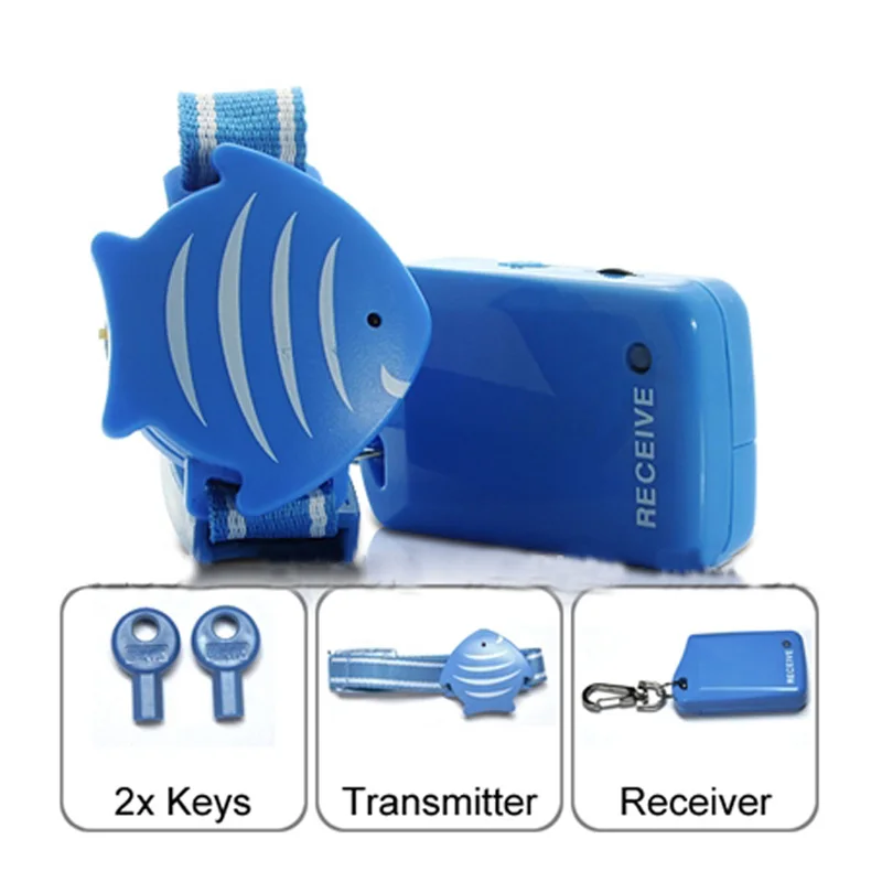 Anti-Loss Alarm Safety Set with Keychain Receiver and 433.92MHz Wristband Transmitter For children Pets Bags | Безопасность и