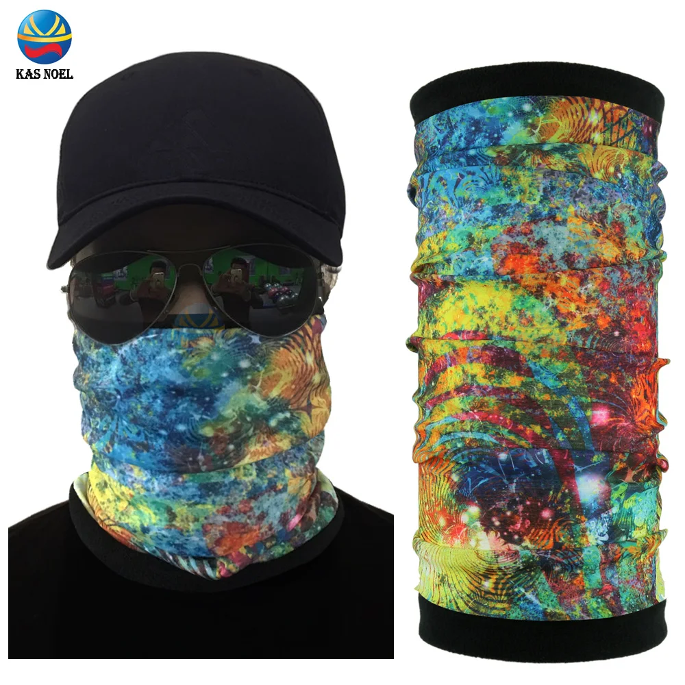 

Winter Outdoor Magic Microfiber Bandanas Tube Pirate Hat Neck Warmer Polar Fleece Reversible Multi Functional Headwear