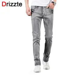 Drizzte бренд для мужчин s летние джинсы мода стрейч дым серый деним Slim Fit джинсы для женщин брюки девочек Размеры 30 32 34 35 36 38 Джинс