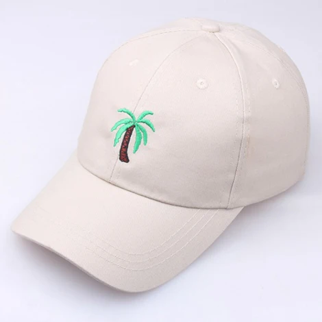 Повседневное мужские папа шляпа кокосовой пальмы вышивка Бейсбол Кепки Для женщин летнего отдыха и путешествий; пляжные кепки для защиты от солнца Кепки s надпись: Hip Hop Gorra Snapback - Цвет: Бежевый