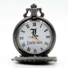 Винтажные Ретро Носки смерти японского аниме DN циферблат череп кварцевые карманные часы Аналоговые ожерелье кулон женские мужские подарки