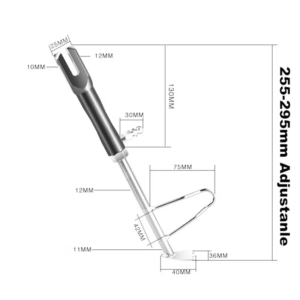 1 шт. универсальная черная CNC мотоциклетная подножка боковая подставка Регулируемая ножная Опора стойка мотоциклетная Выдвижная боковая мотоциклетная стойка
