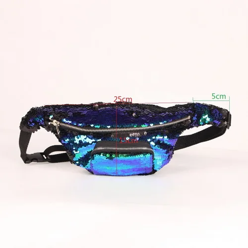 4 Casual Farbe Pailletten Durch Unisex Stücke Ems 5 Gürteltasche Männer 50 Frauen Taille Doppel 2 Tasche 3 Glänzenden 1 Oder Dhl HH6q4f