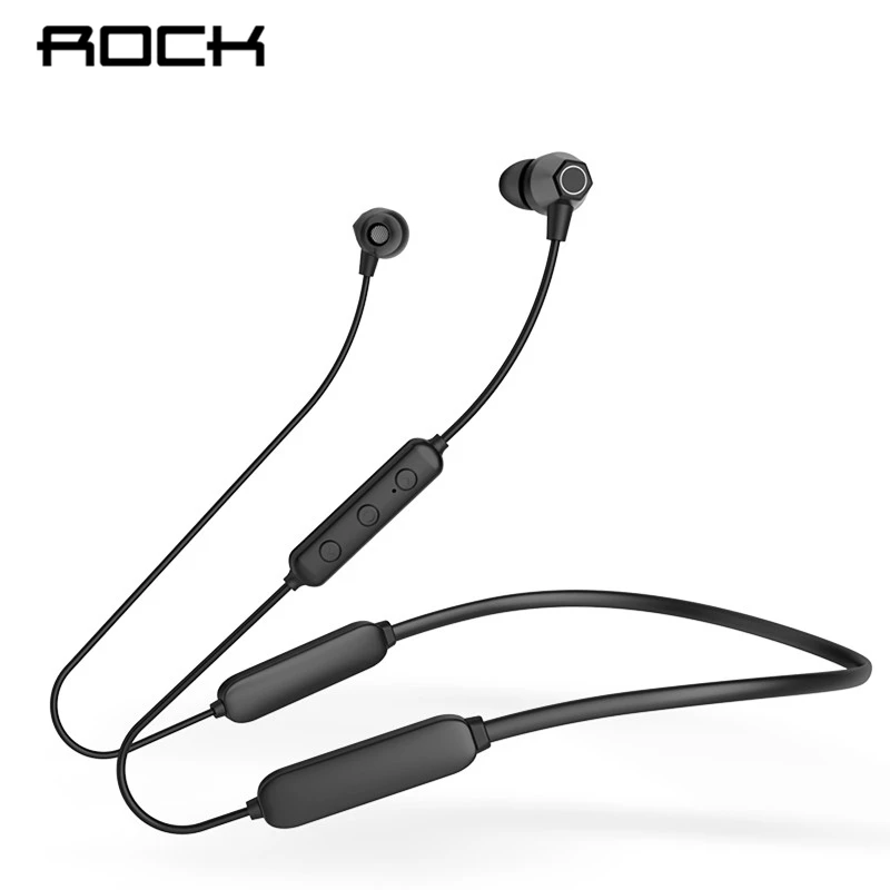 

ROCK Neck Type Bluetooth Headset Magnetic Wireless Stereo Memory Steel Wire Sport Earphone Waterproof in-ear Headset With Mic