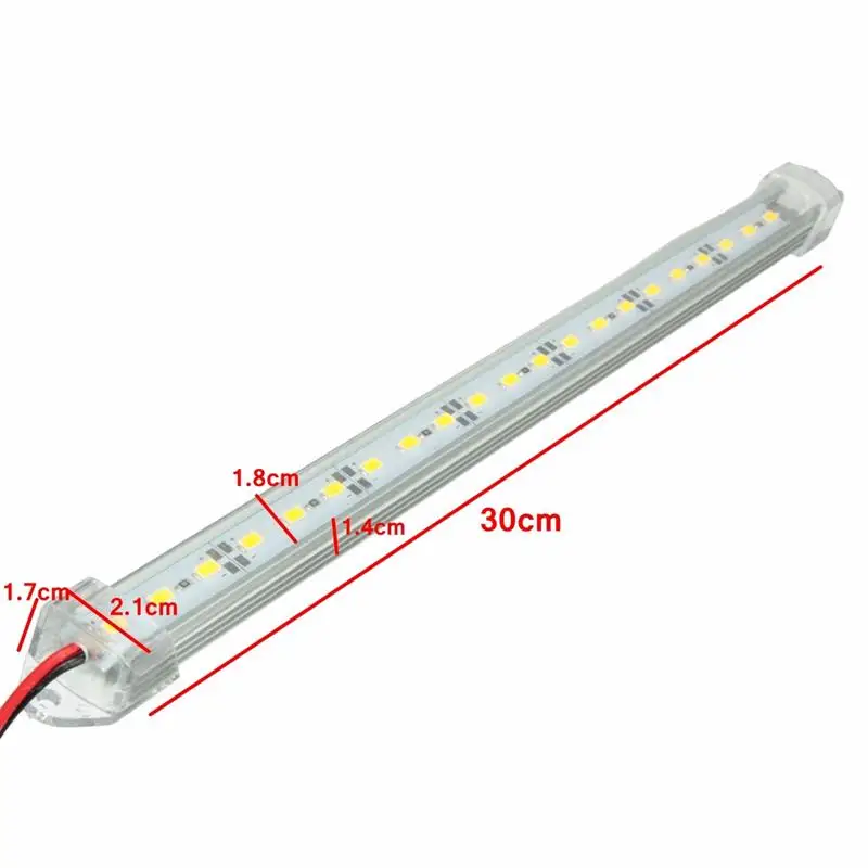 Холодный/теплый белый 30 см 21 светодиодный светильник 12 В DC SMD 5630 интерьерный светильник планка лампа Ван аквариум