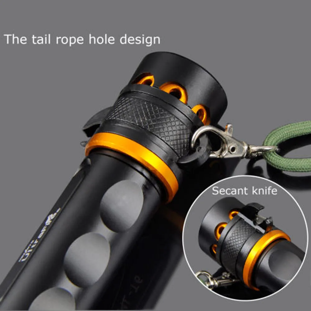 

6 Modes 2000LM Tactical Audible Alarm XM-L T6 LED Flashligh Torch Hunting Lamp Light Powerful For Bicycle Accessaries Bike DZ&50