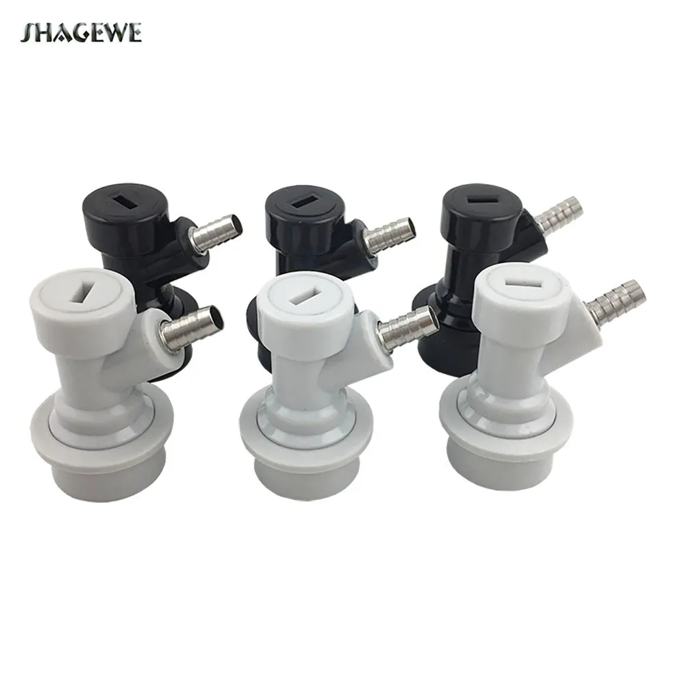 Homebrew Beer Keg Connector Ball Lock Disconnect  Liquid & Gas  14 Barb for Cornelius Corny Keg  (1)