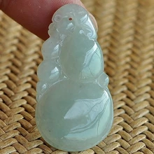 В соответствии с Fu jade AAA голова ноги резной старый яма нефрит кулон с цвет нефрита Тыква имеют как известность, так и богатство сертификат