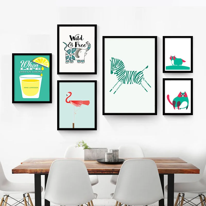 

The living room wall painting decorative painting of modern minimalist cartoon children real paintings creative personality smal