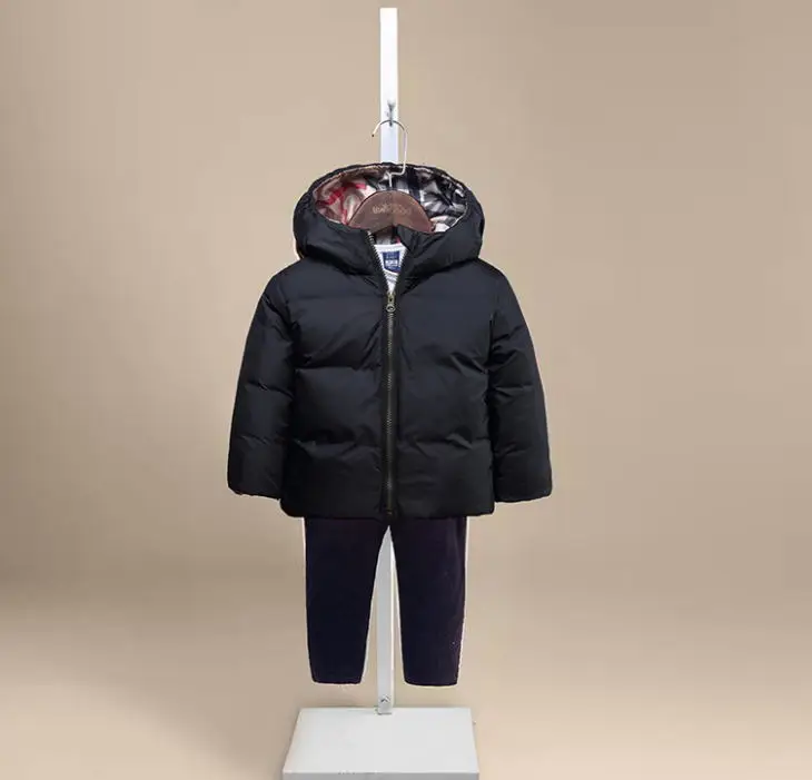 

Hooded Winter Down Jacket for girls boys english style jacket Kids Winter Outfits Costumes for Kids Children Winter Coat K56