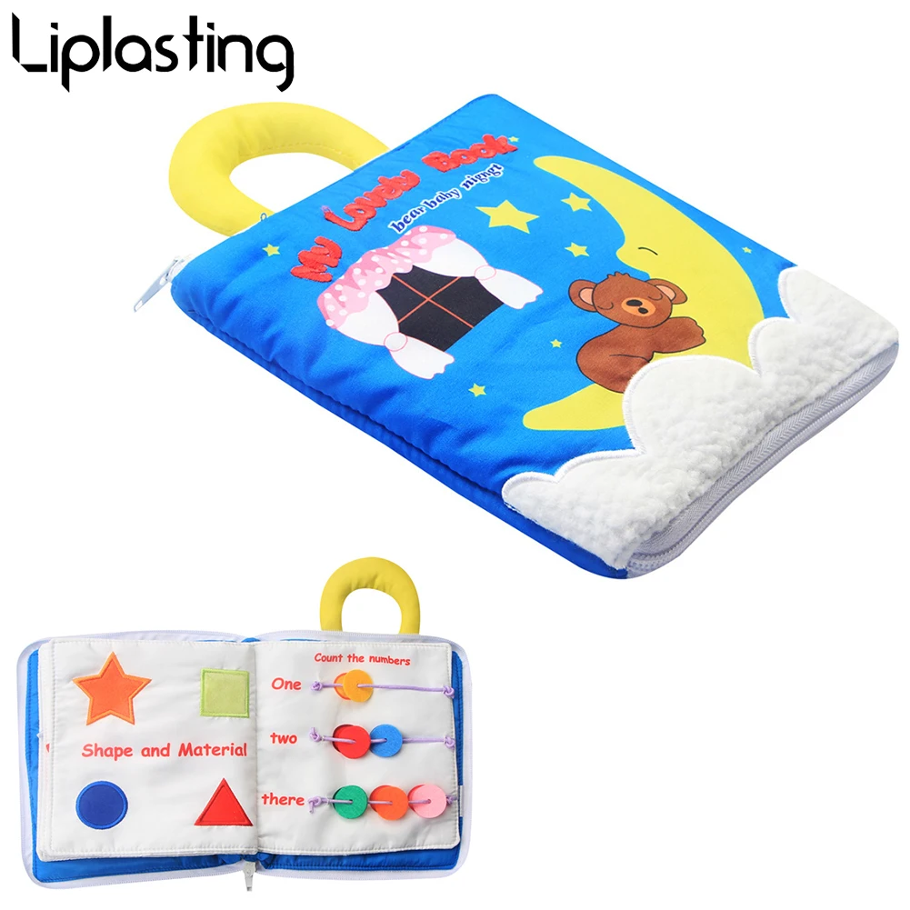 

Infant Toys Baby Cloth touch Book Early Learning Educational resources Bed Cognize Soft Cloth Development kids Books bez kitap