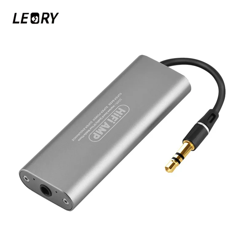 LEORY Mini 3 5mm Headphone Earphone Amplifier HiFi Stereo Audio AMP for Cellphone