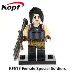 KF515 Одиночная распродажа Женские специальные солдаты с настоящим металлическим оружием рояль Модель игры красивые строительные блоки для