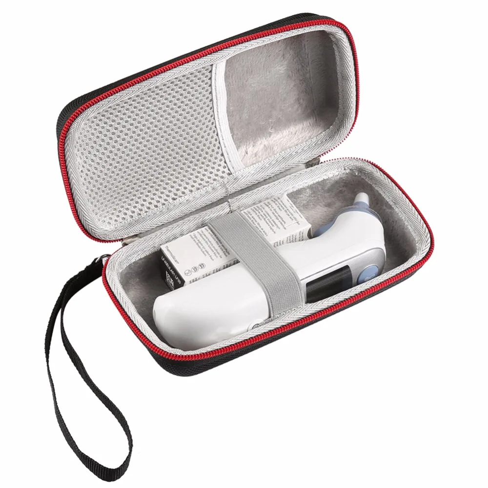 

Hard EVA Zipper Protector Cover Bags Water/Dust/Shock/Scratch Proof Bag Case for Braun ThermoScan 7