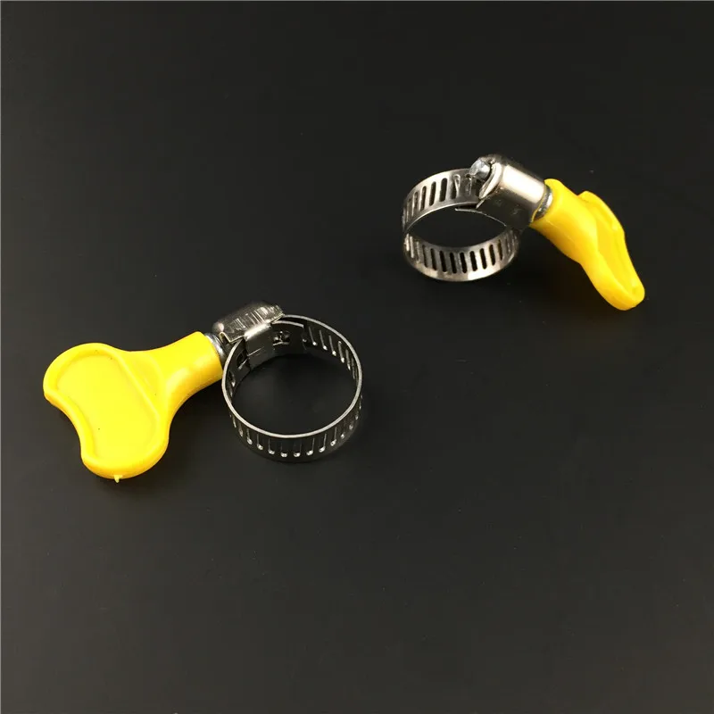2pcs 8-12mm10-16mm13-19mm16-25mm19-29mm Type Pipe Clamps with handle, Stainless steel hose Clamp  (11)