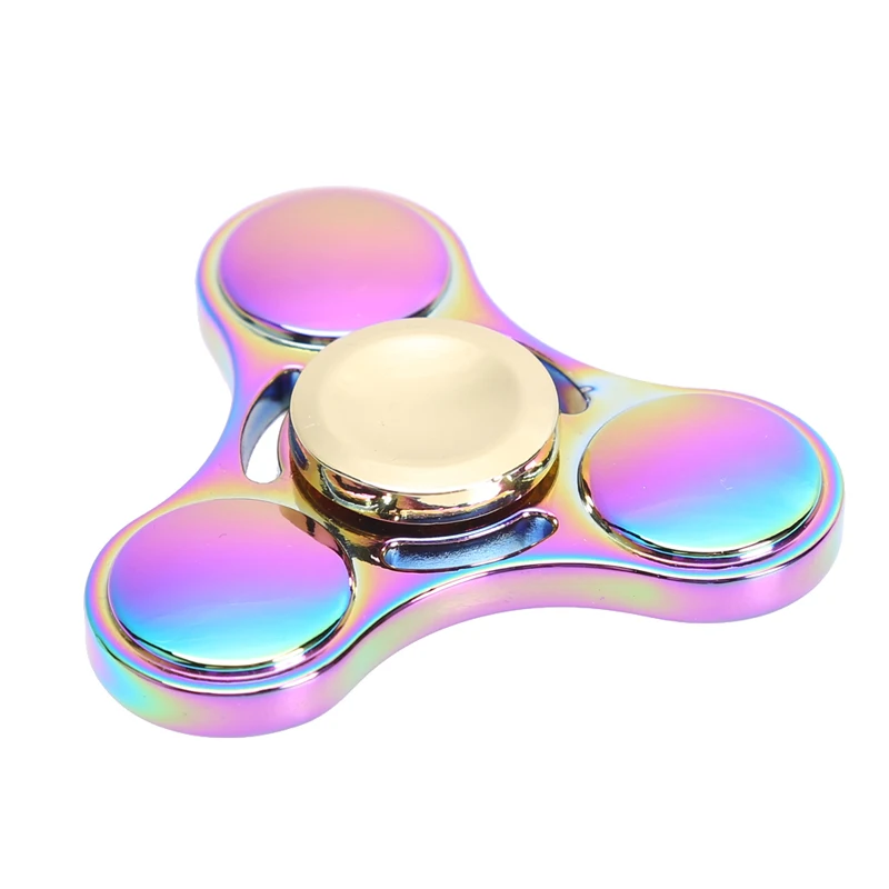 New Rainbow Hand Finger Fidget Spinner Fun Hand Game Desk Focus Toys Anxiety Stress Spinning Top Metal EDC Tri-Spinner Toy New Rainbow Hand Finger Fidget Spinner Fun Hand Game Desk Focus Toys Anxiety Stress Spinning Top Metal EDC Tri-Spinner Toy