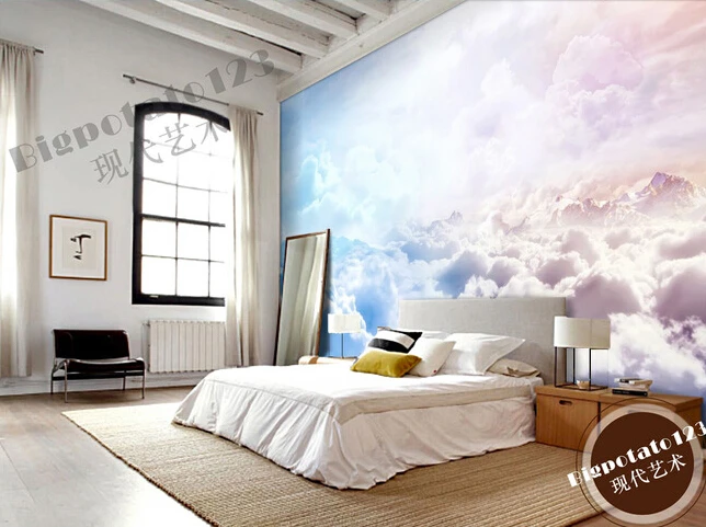 カスタム ナチュラル壁紙 太陽スカイ雲風景壁画の リビング ルーム の寝室の テレビ背景壁pvc Papel デ Parede Wallpaper Texture Wallpaper Weddingwallpaper Cork Aliexpress
