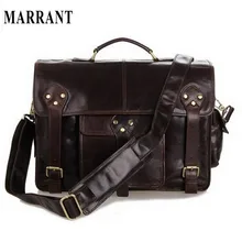 Vintage Cowhide leather men bags New laptop leisure men messenger bags men portfolio business briefcase man shoulder tote