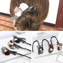 Цветок аксессуары для волос Magic Maker девушка пончик устройства Быстрый грязный для женщин резинки для волос с жемчугом Французский DIY прическа оголовье ин