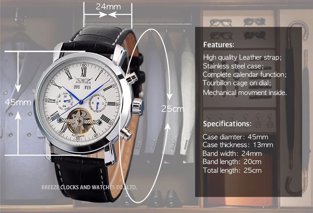 Tourbillon Auto Mechanical Mens Watch with Full Calendar Tourbillon Auto Mechanical Mens Watch with Full Calendar